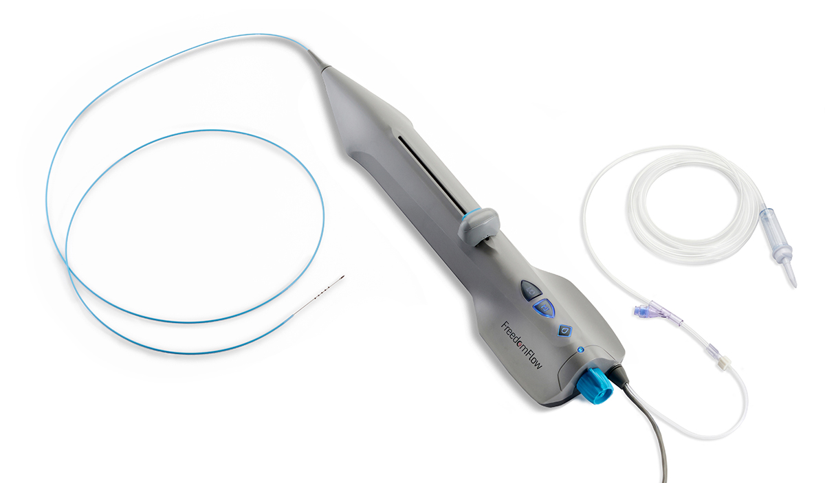 FreedomFlow catheter with driveshaft and tubing set